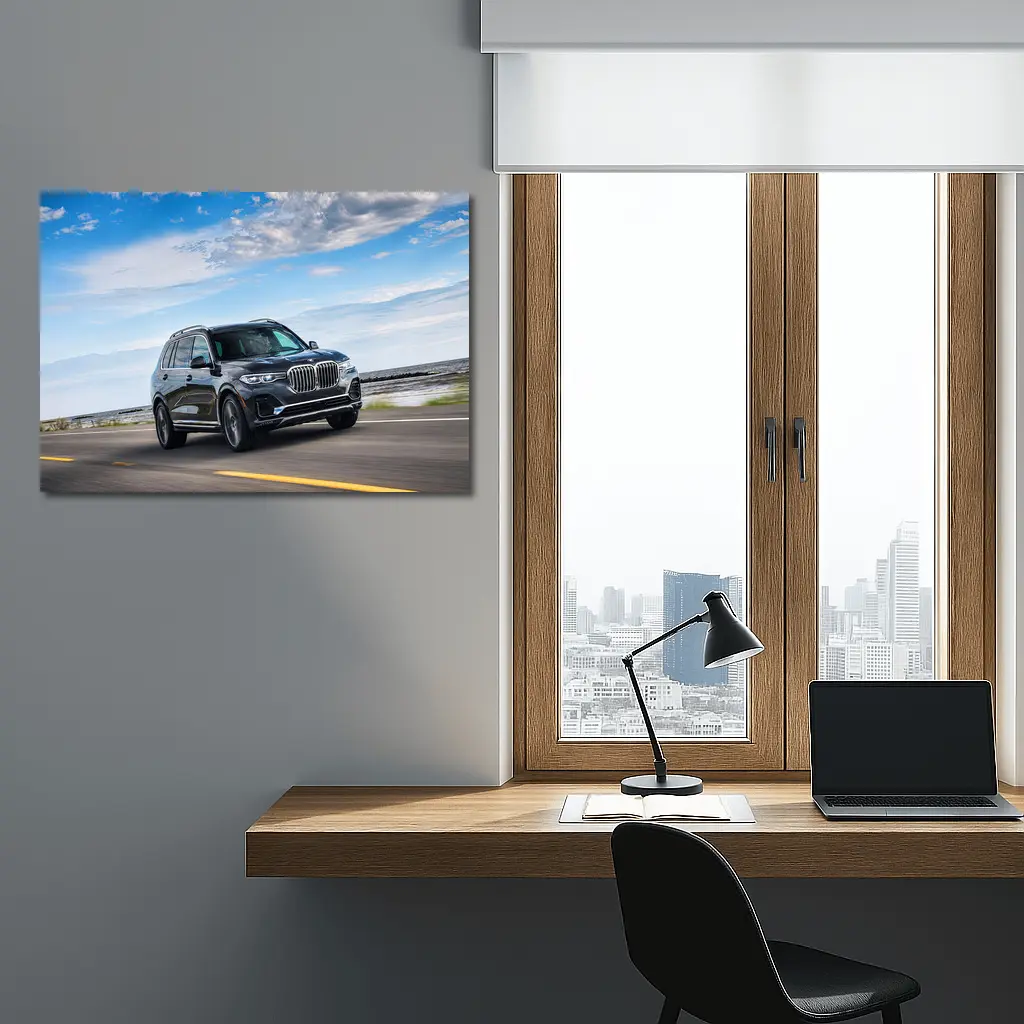 BMW X7 SUV Driving on Open Road – Wall Art