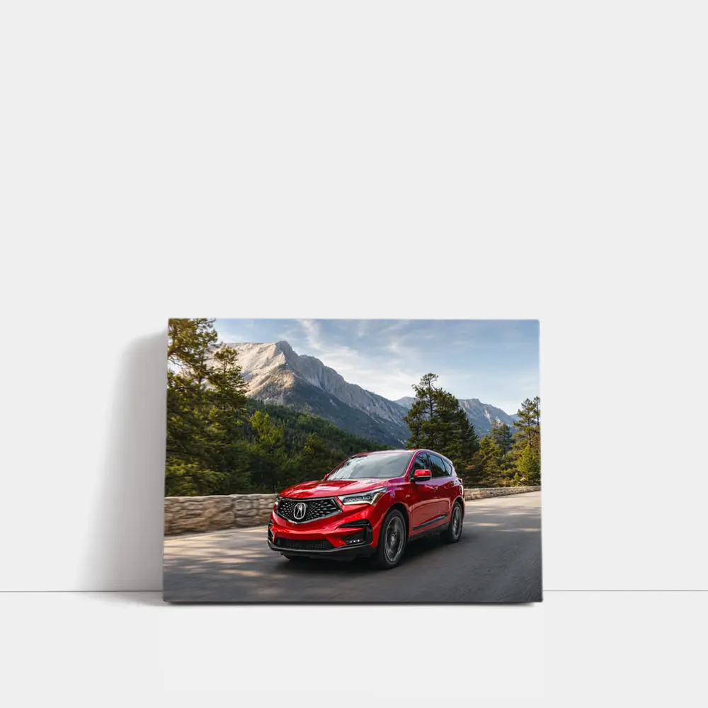 Acura RDX Red SUV Mountain Road Drive – Wall Art