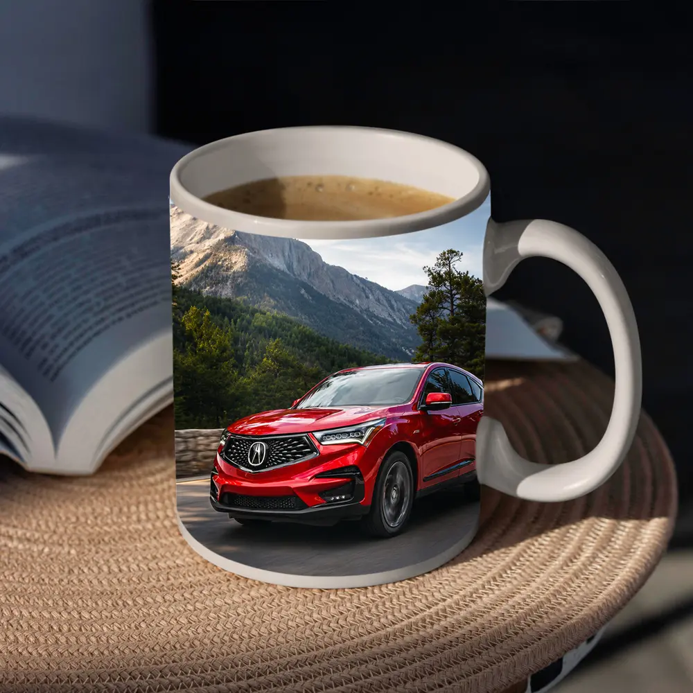 Acura RDX Red SUV Mountain Road Drive – Mugs