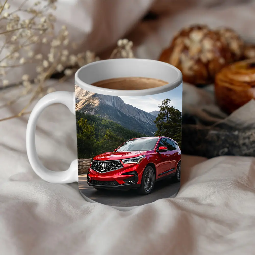 Acura RDX Red SUV Mountain Road Drive – Mugs