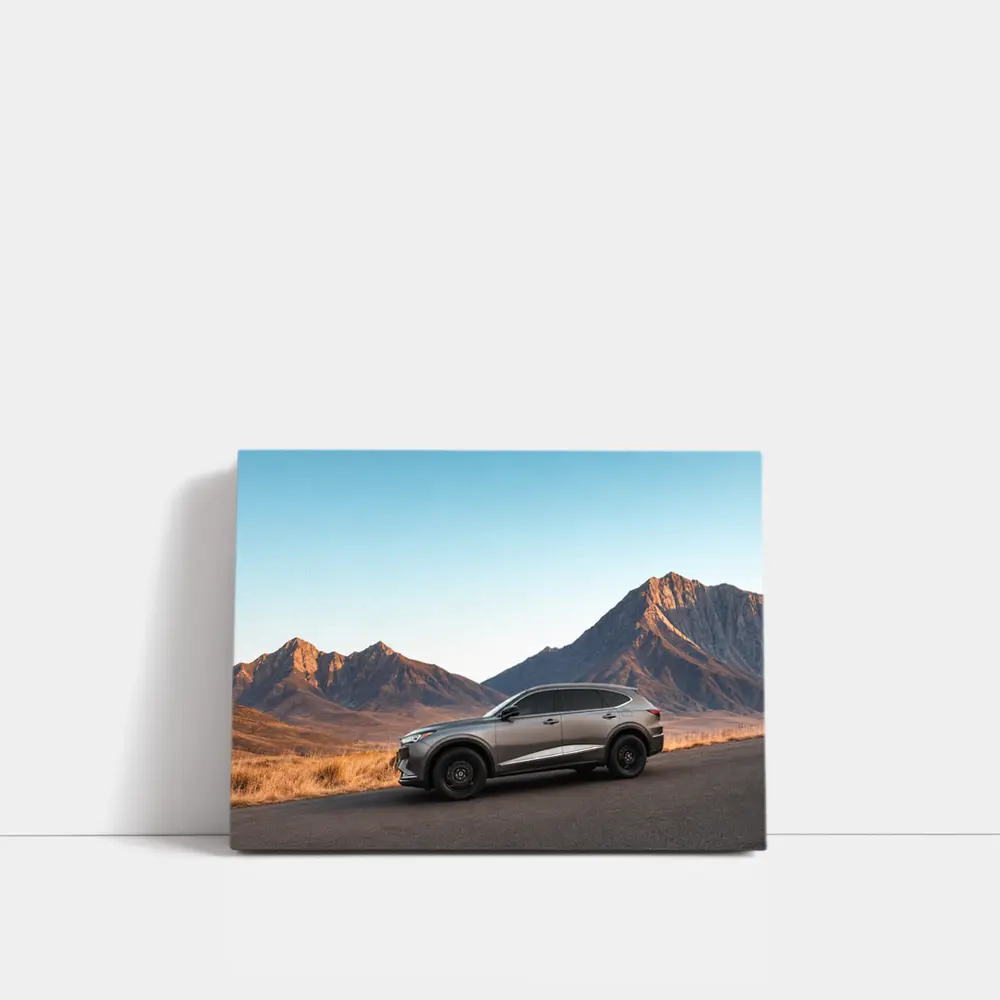 Acura MDX Silver SUV Mountain Landscape – Wall Art