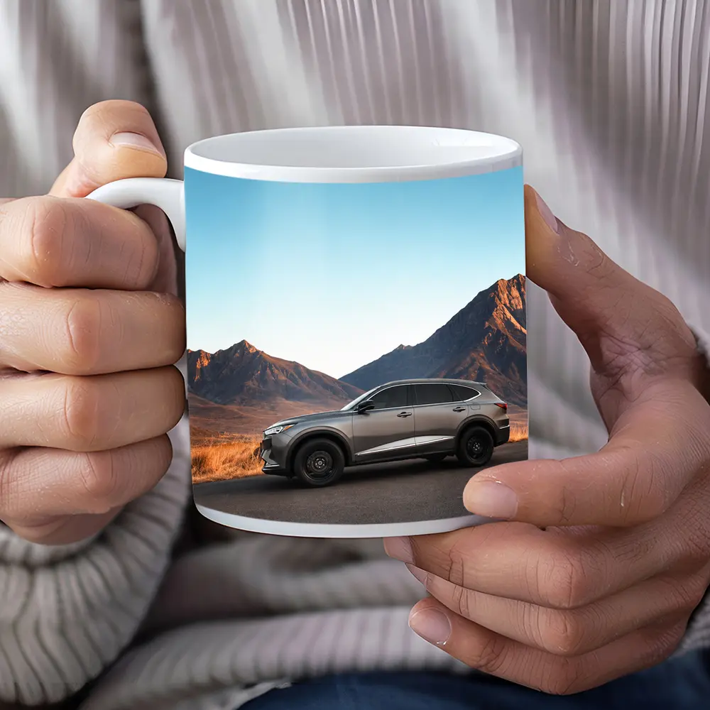 Acura MDX Silver SUV Mountain Landscape – Mugs
