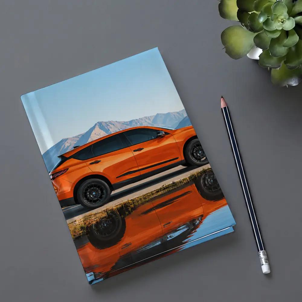 Acura RDX Orange SUV Mountain Reflection – Notebooks