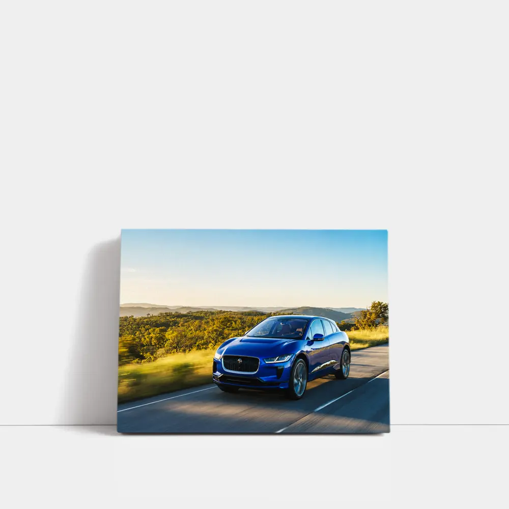 Jaguar I-Pace Blue Electric SUV Rolling Hills – Wall Art