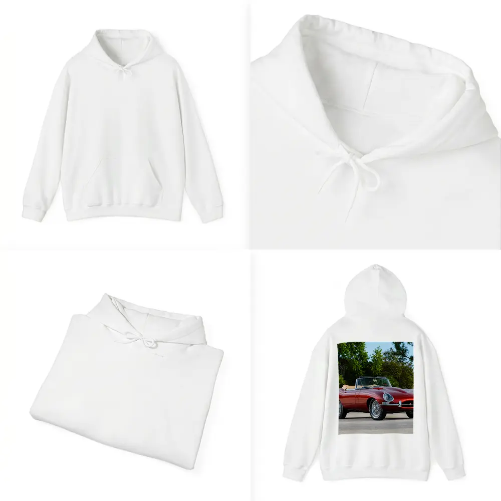 Jaguar E-Type Classic Roadster Outdoor Setting – Hoodies