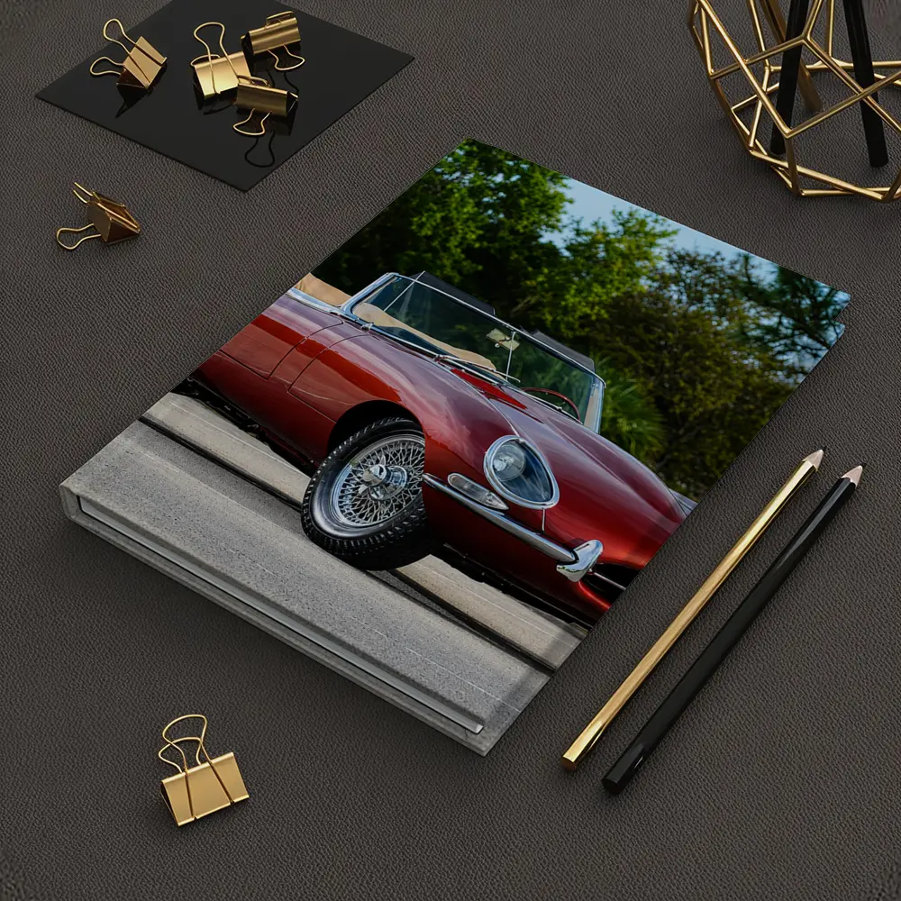 Jaguar E-Type Classic Roadster Outdoor Setting – Notebooks