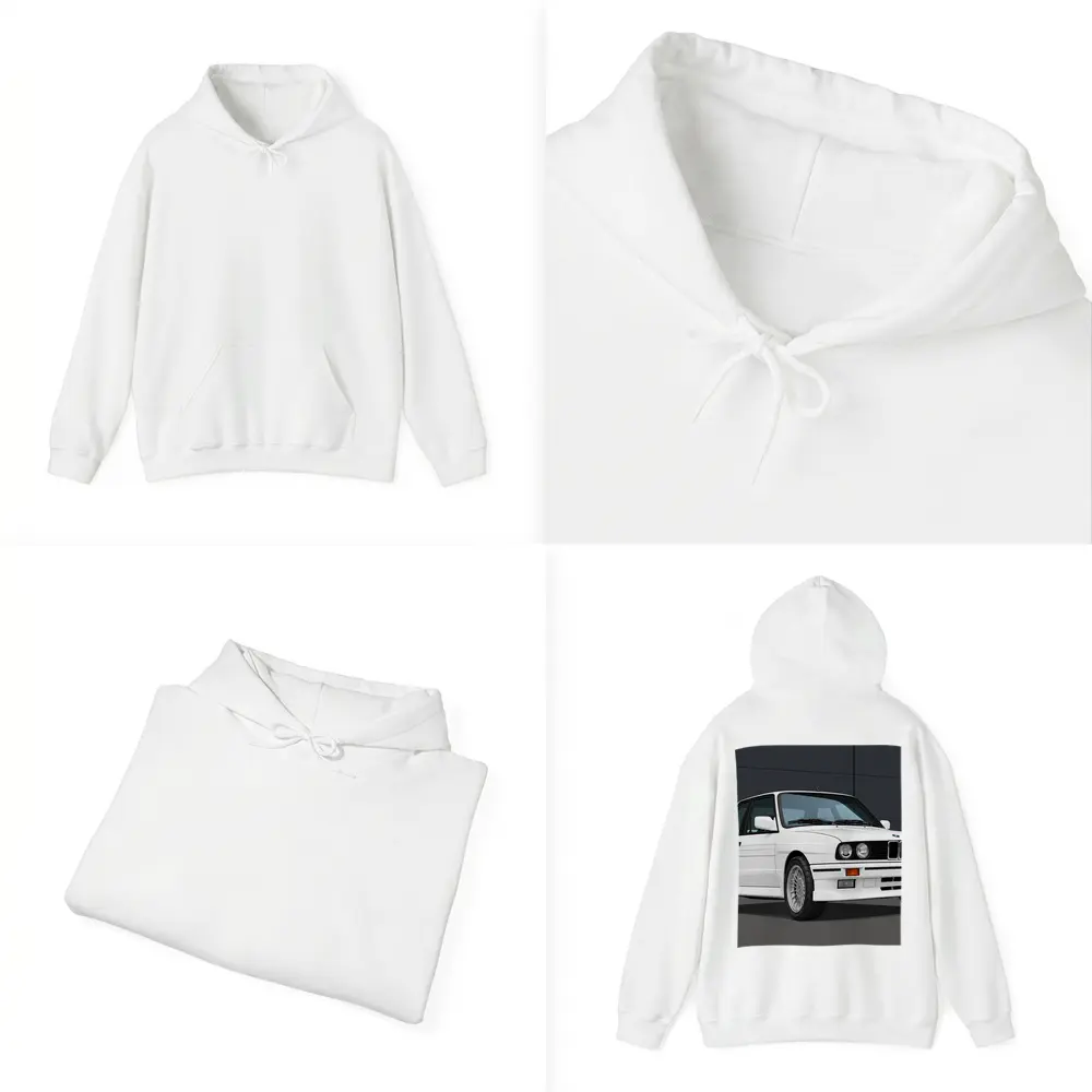 BMW M3 E30 White Classic Sport Coupe – Hoodies