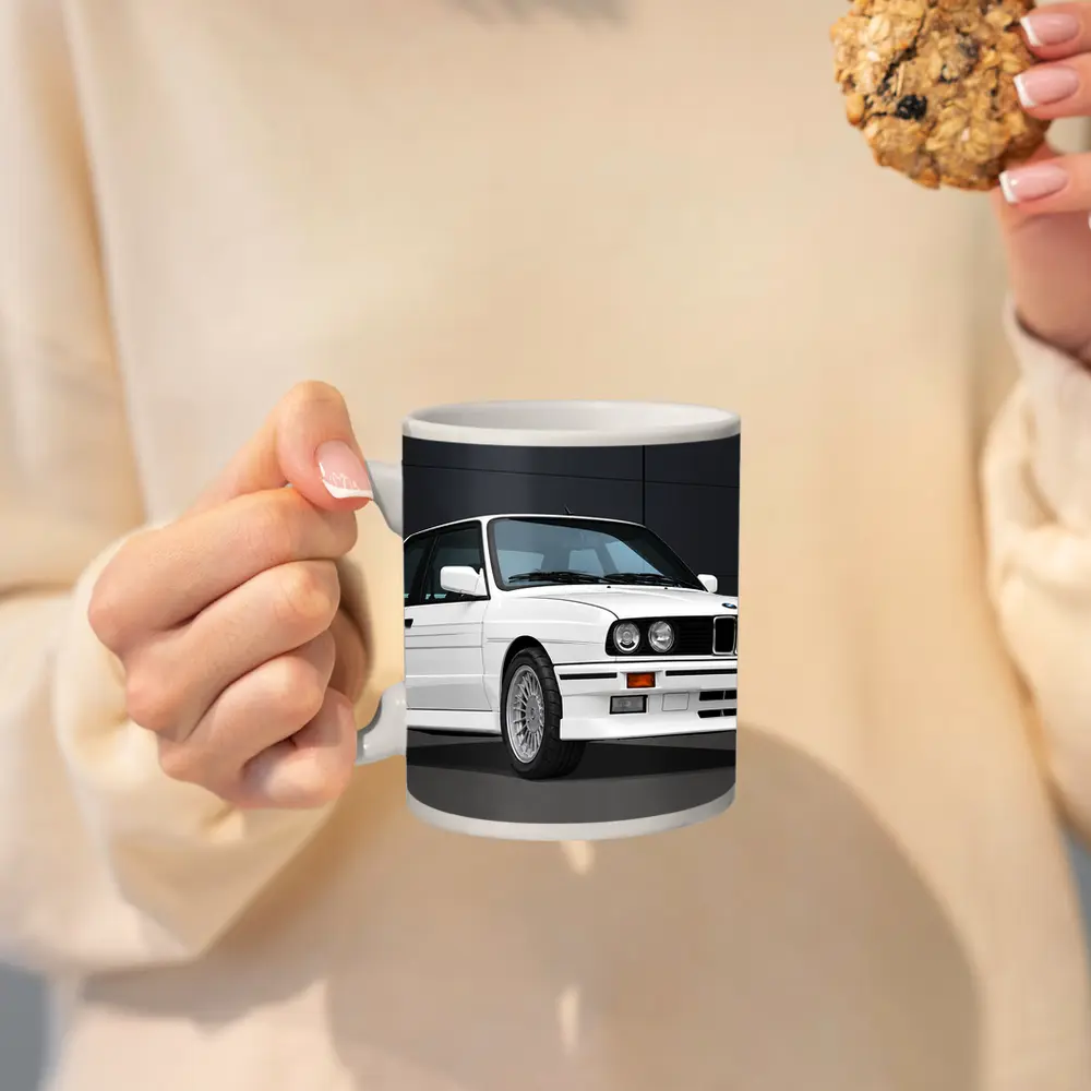 BMW M3 E30 White Classic Sport Coupe – Mugs
