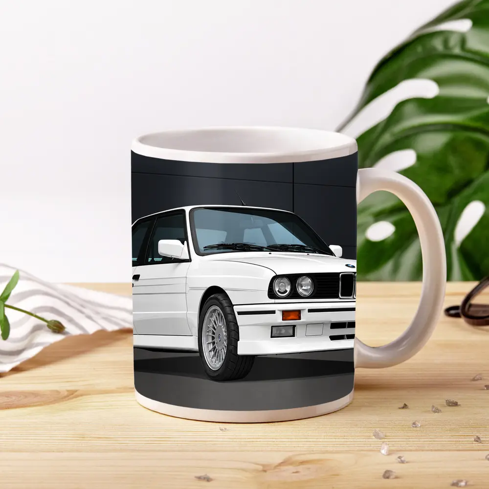 BMW M3 E30 White Classic Sport Coupe – Mugs