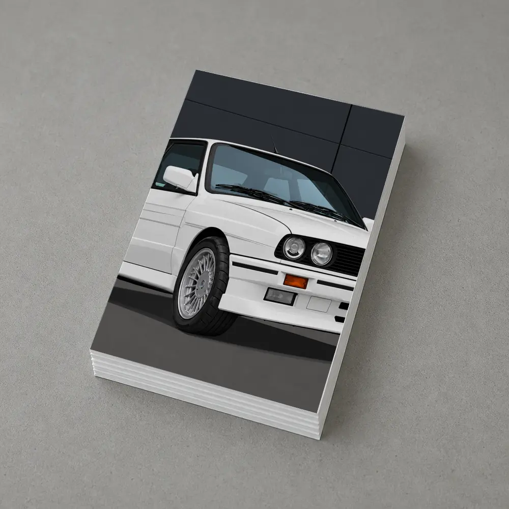 BMW M3 E30 White Classic Sport Coupe – Postcards