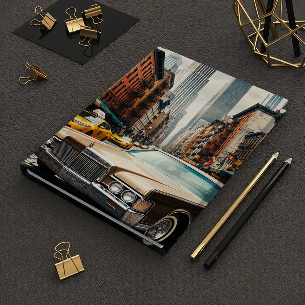 Lincoln Continental Classic Car New York Street – Notebooks