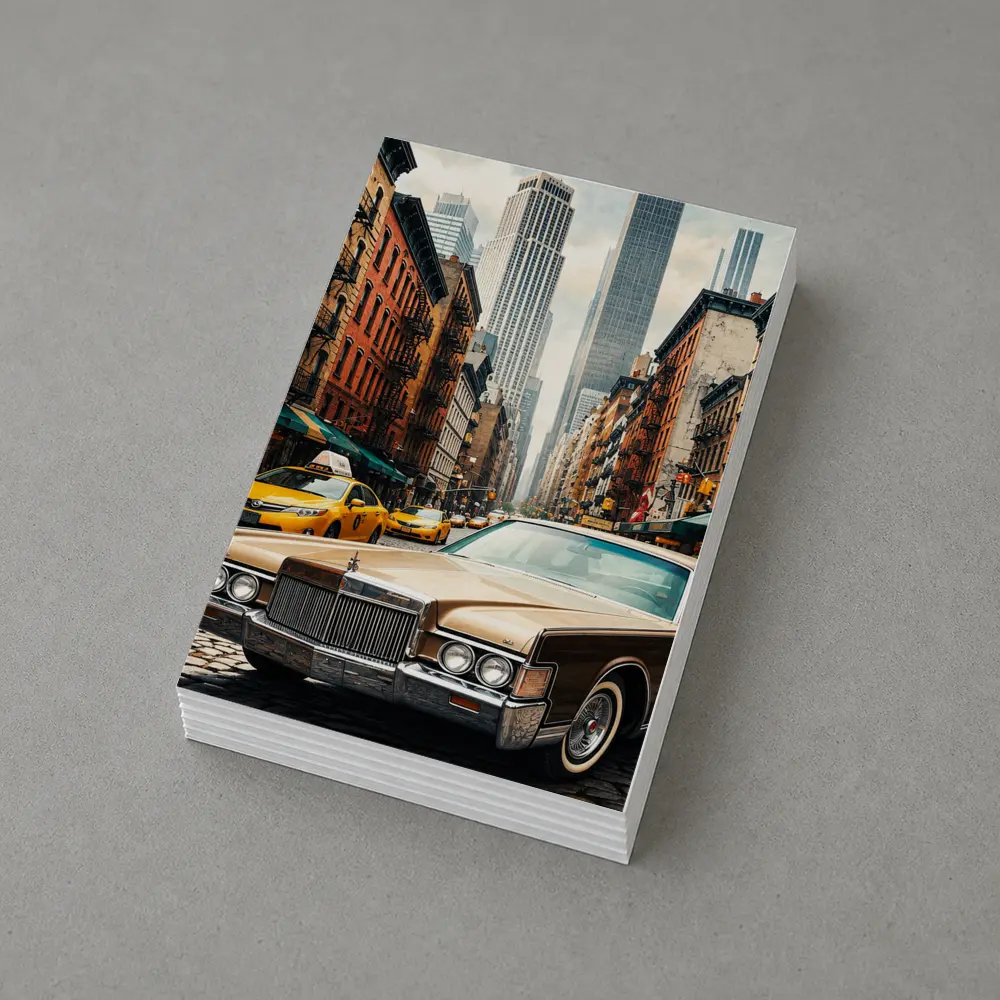 Lincoln Continental Classic Car New York Street – Postcards