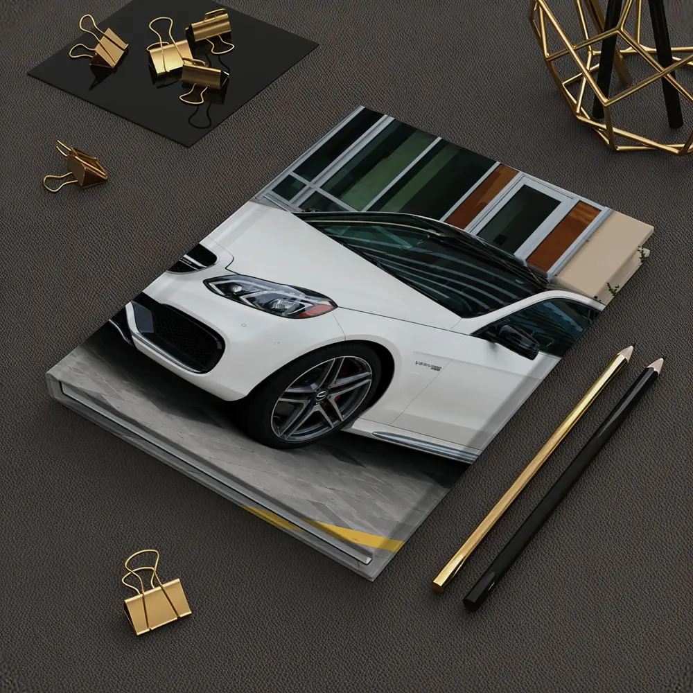 Mercedes AMG E Class White Sedan Parked – Notebooks