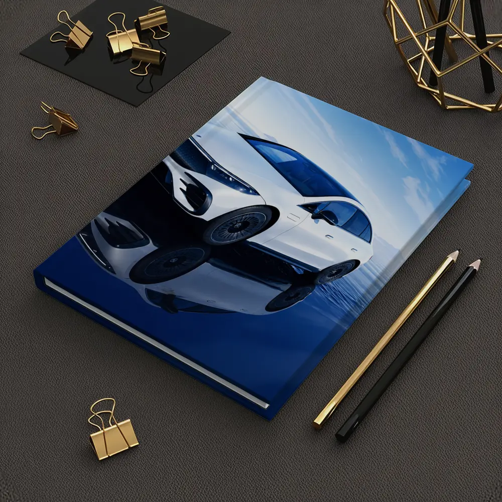Mercedes EQS White Electric Sedan Blue Sky – Notebooks