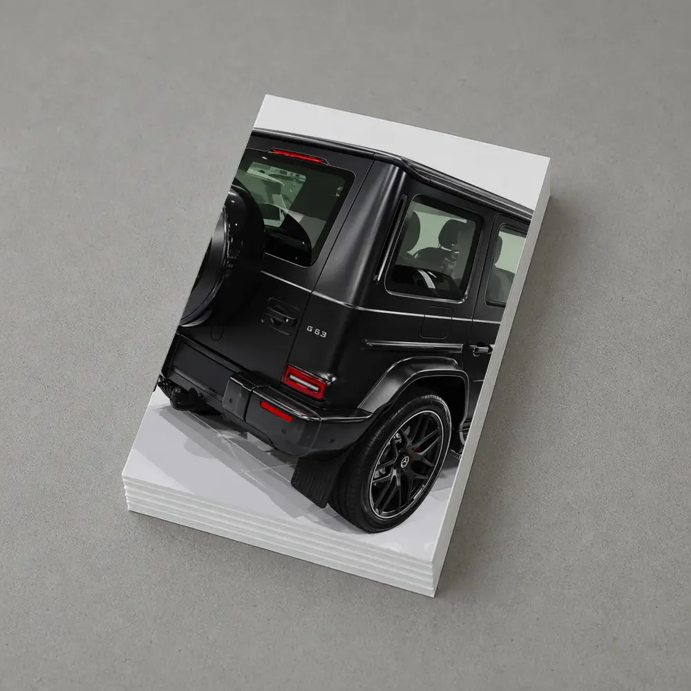 Mercedes AMG G63 Black SUV Showroom – Postcards