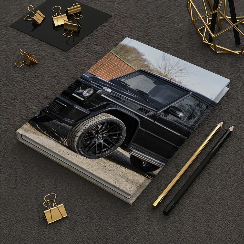 Mercedes G Class Black SUV Parking Lot – Notebooks