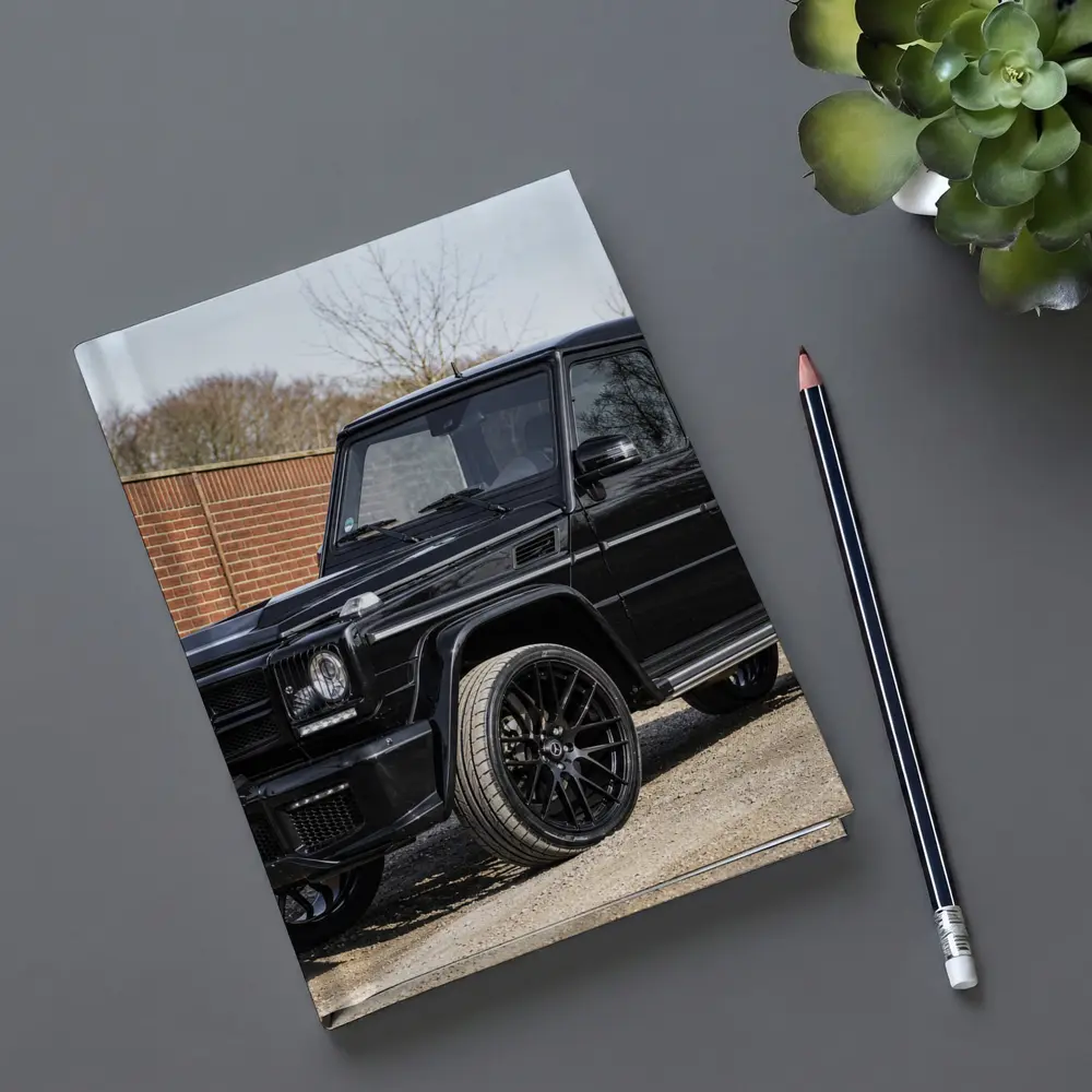 Mercedes G Class Black SUV Parking Lot – Notebooks