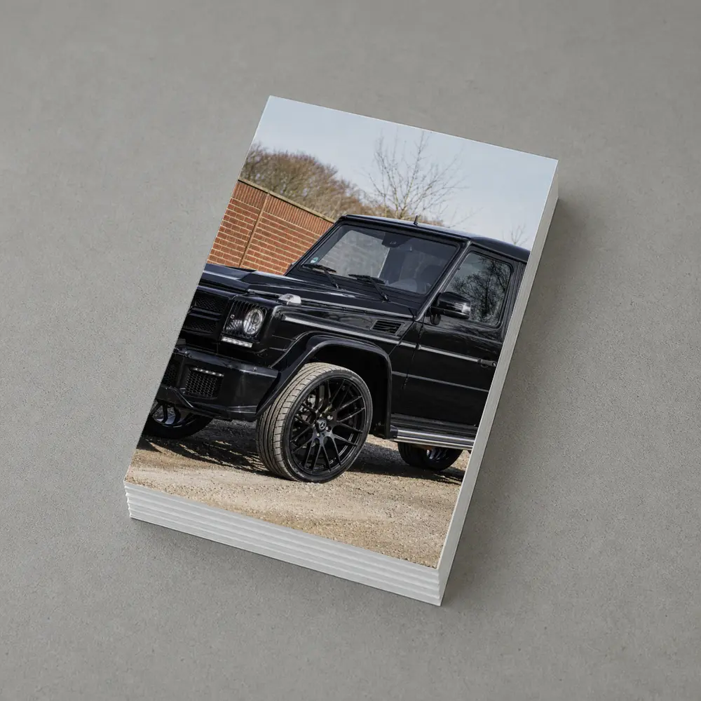Mercedes G Class Black SUV Parking Lot – Postcards