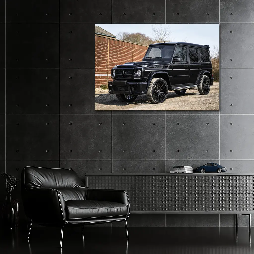 Mercedes G-Class Black SUV Parking Lot – Wall Art