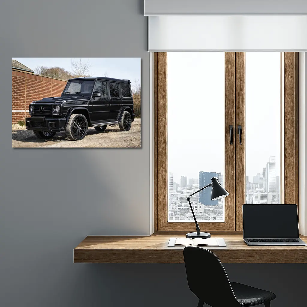 Mercedes G-Class Black SUV Parking Lot – Wall Art