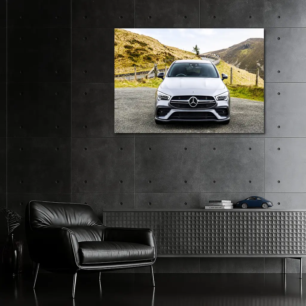 Mercedes-AMG CLA Silver Mountain Road – Wall Art