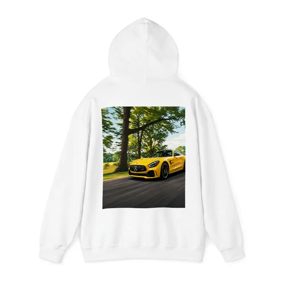 Mercedes AMG GT Yellow Road Speed Shot – Hoodies