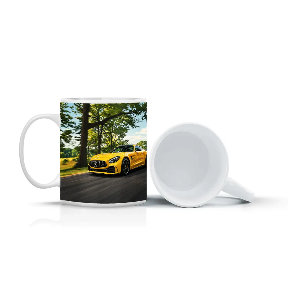 Mercedes AMG GT Yellow Road Speed Shot – Mugs