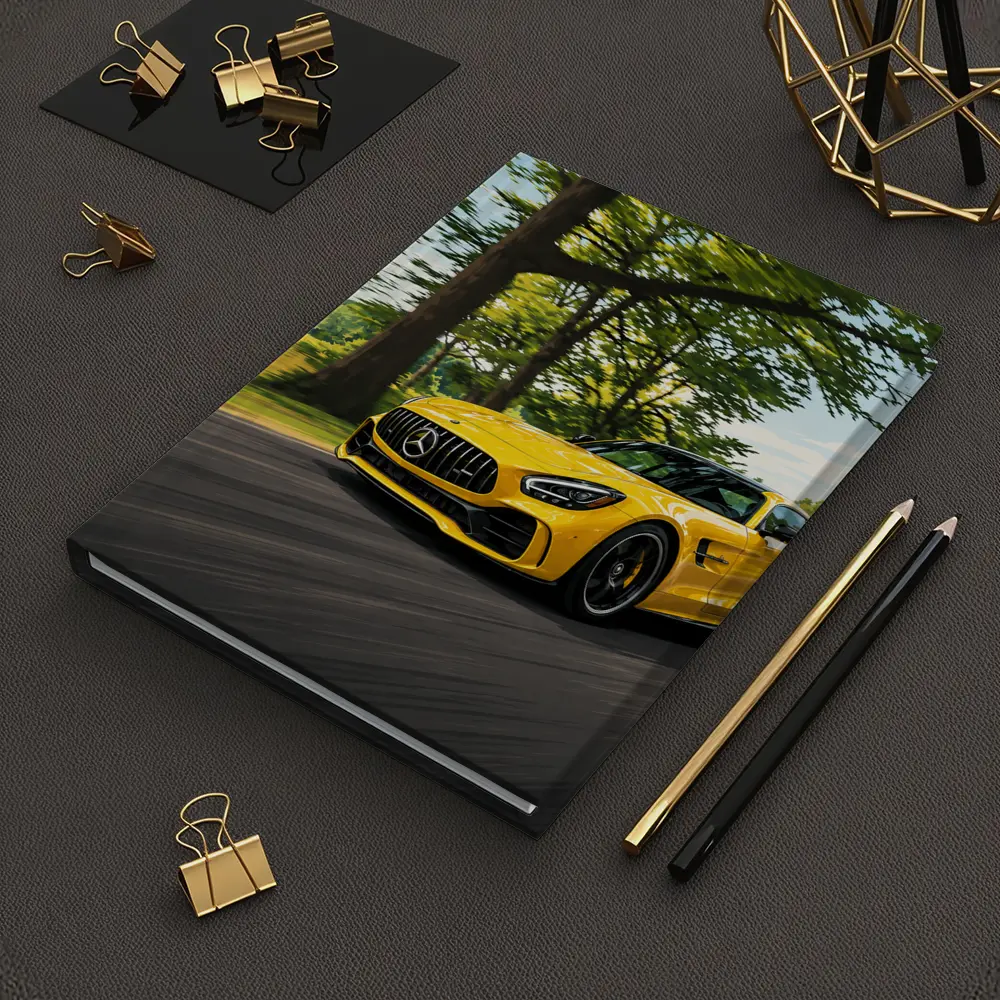 Mercedes AMG GT Yellow Road Speed Shot – Notebooks