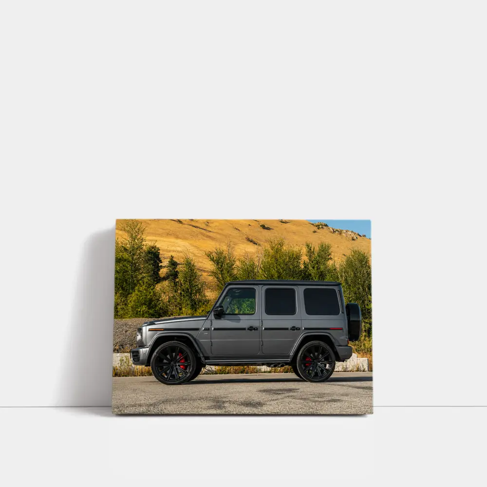 Mercedes G-Class Gray SUV Mountain Backdrop – Wall Art