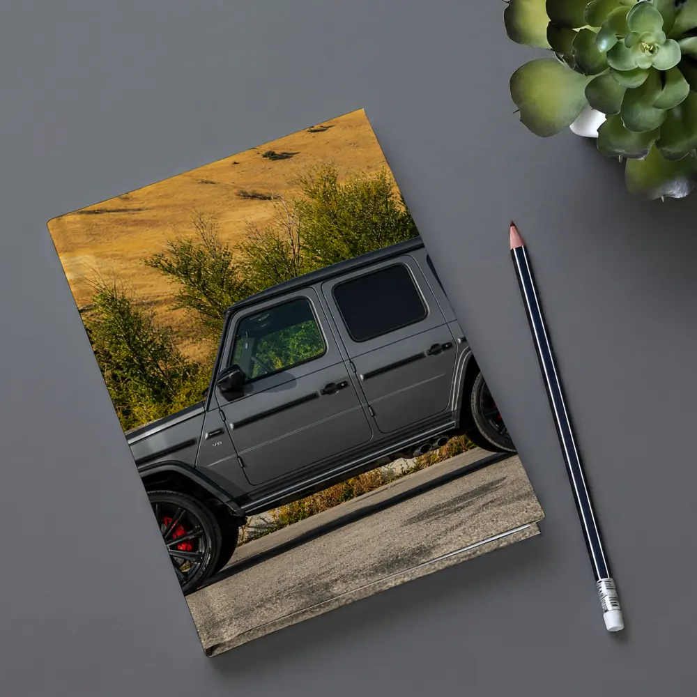 Mercedes G Class Gray SUV Mountain Backdrop – Notebooks