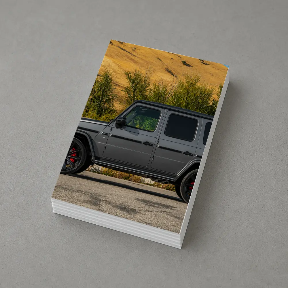 Mercedes G Class Gray SUV Mountain Backdrop – Postcards