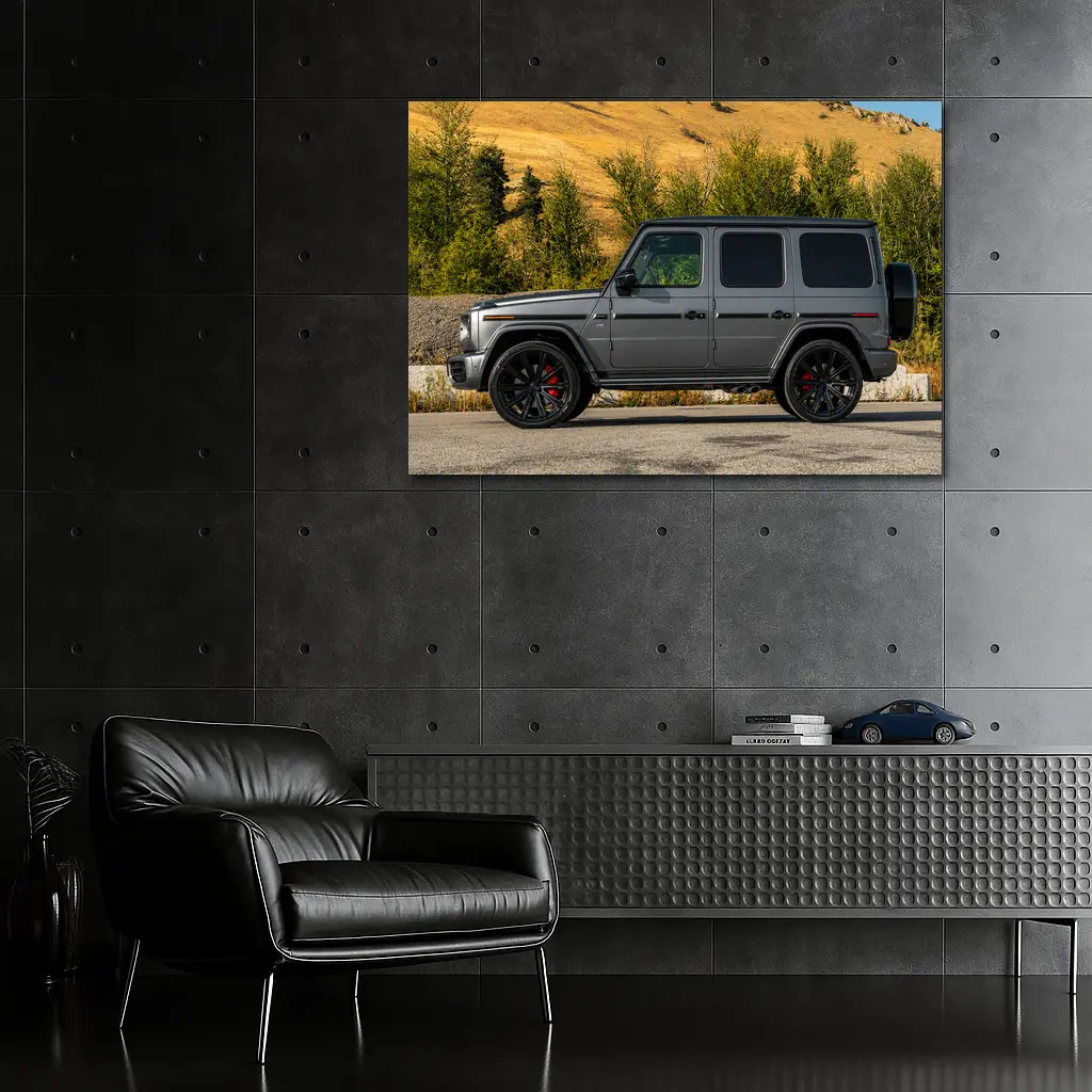 Mercedes G-Class Gray SUV Mountain Backdrop – Wall Art