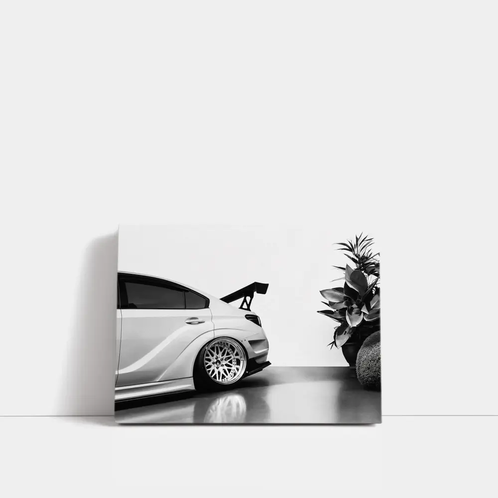 White Stance Honda Civic Clean Studio – Wall Art
