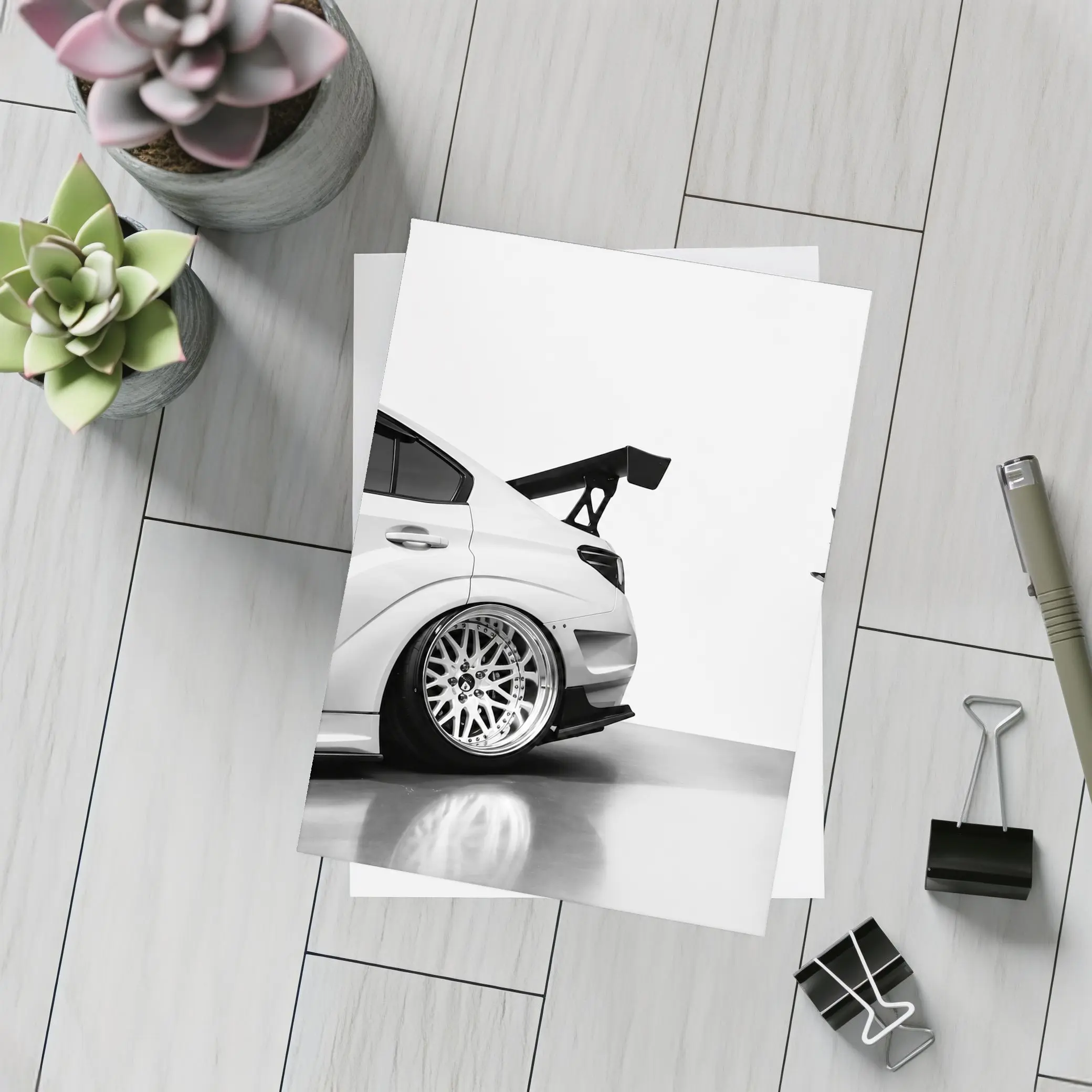 White Stance Honda Civic Clean Studio – Postcards