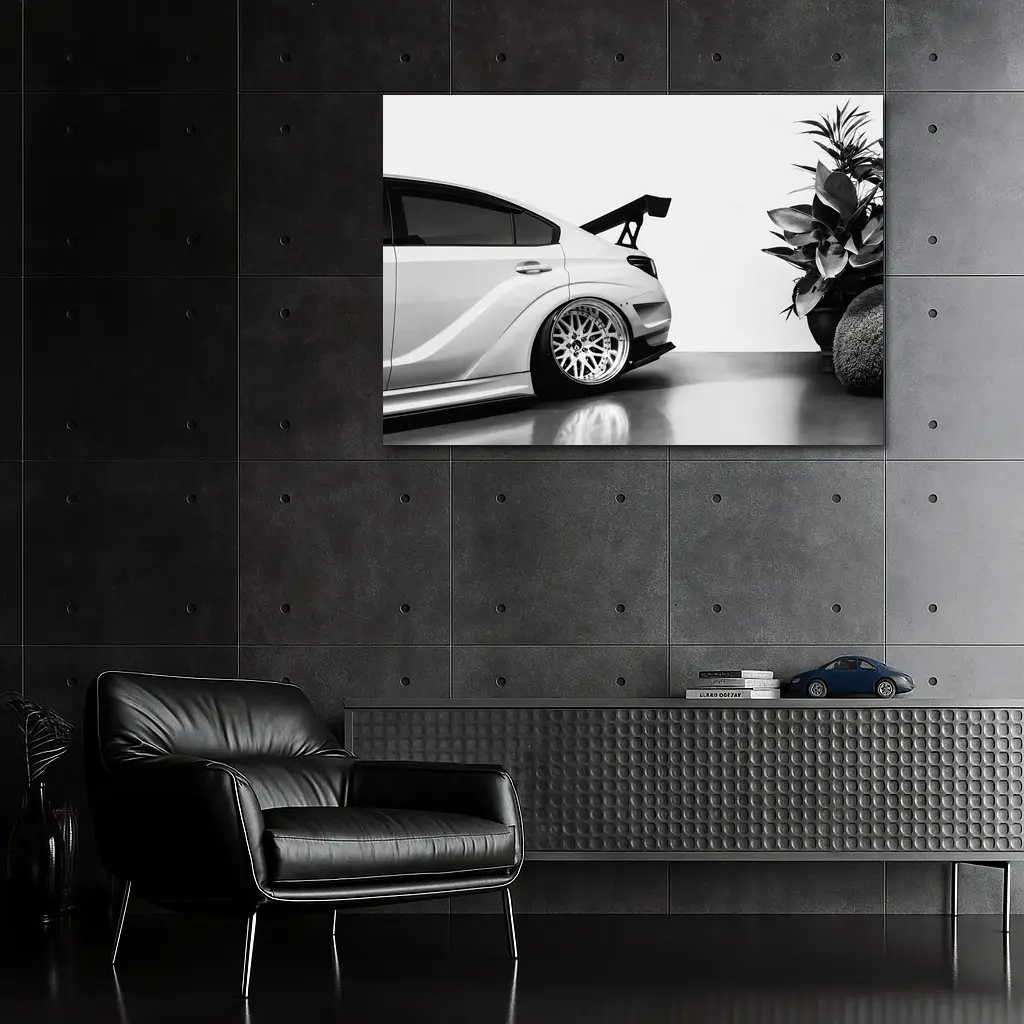 White Stance Honda Civic Clean Studio – Wall Art