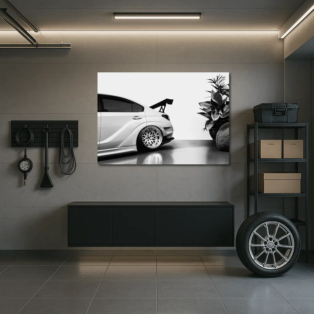 White Stance Honda Civic Clean Studio – Wall Art