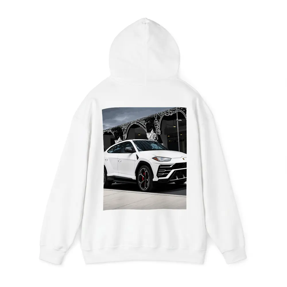 Lamborghini Urus White SUV Urban Street – Hoodies