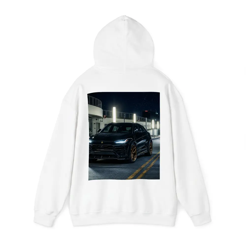 Lamborghini Urus Black Night City Street – Hoodies