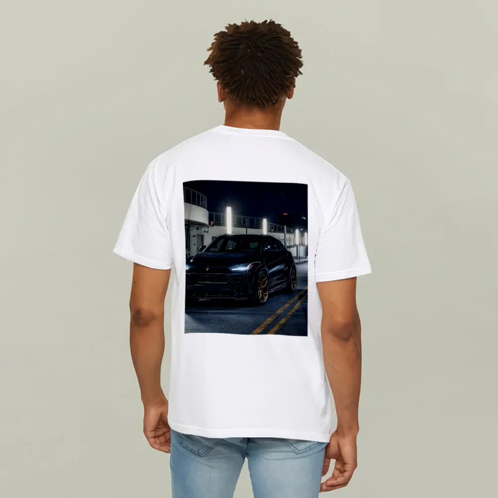 Lamborghini Urus Black Night City Street – T-Shirts