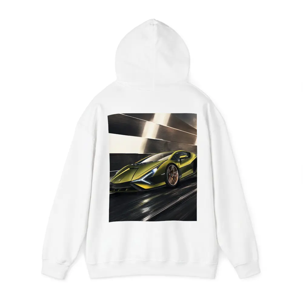 Lamborghini Sian Green Supercar Speed Track – Hoodies
