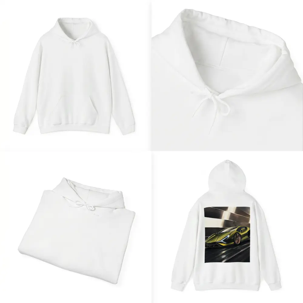 Lamborghini Sian Green Supercar Speed Track – Hoodies