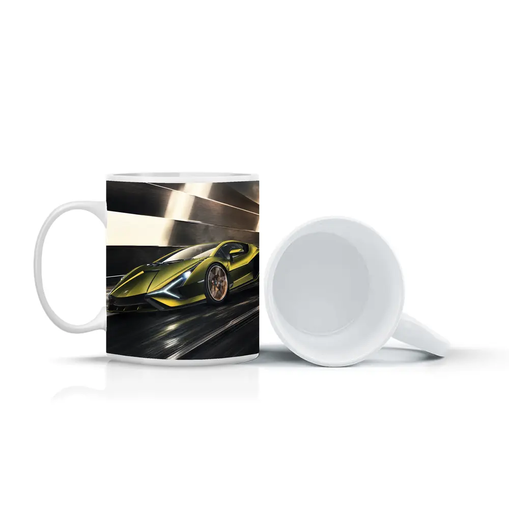 Lamborghini Sian Green Supercar Speed Track – Mugs