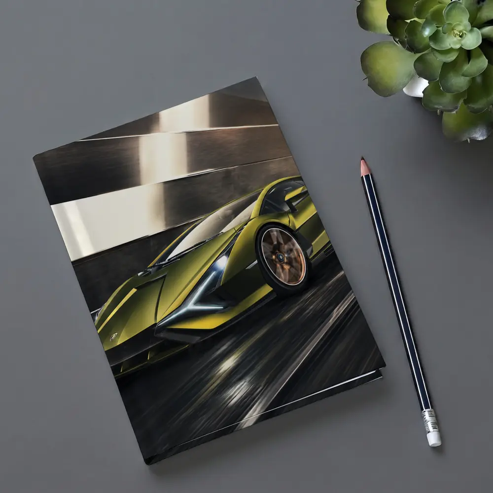 Lamborghini Sian Green Supercar Speed Track – Notebooks