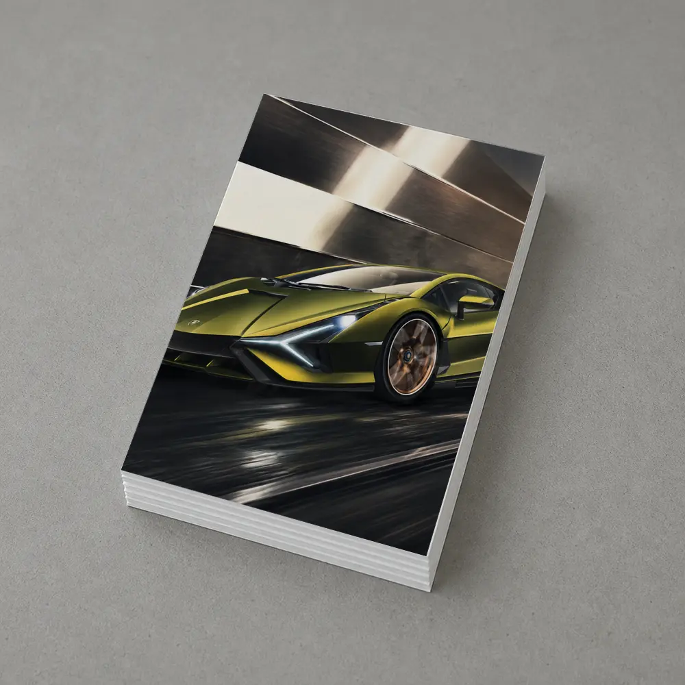 Lamborghini Sian Green Supercar Speed Track – Postcards