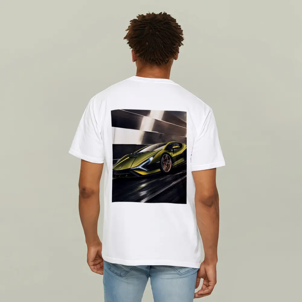 Lamborghini Sian Green Supercar Speed Track – T-Shirts