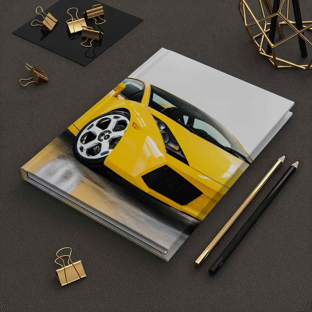 Lamborghini Gallardo Yellow Supercar White Background – Notebooks