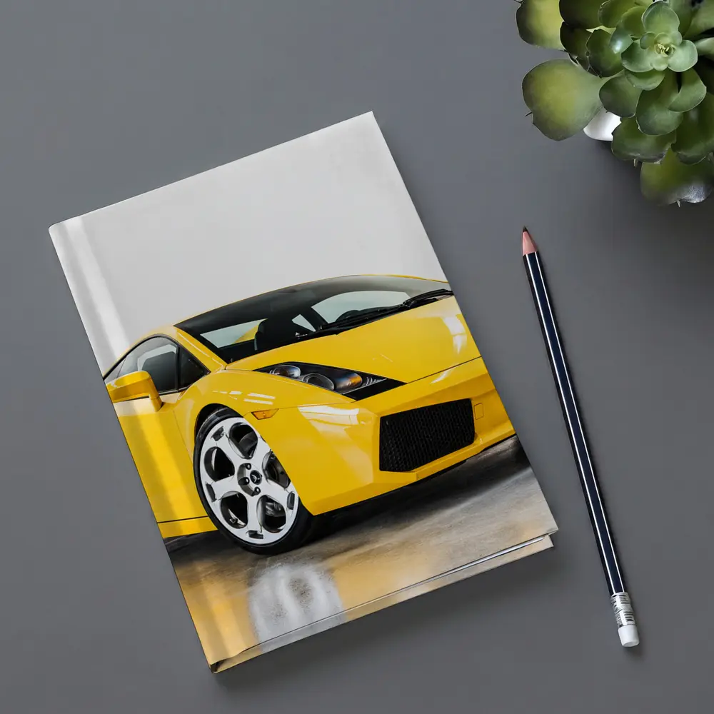 Lamborghini Gallardo Yellow Supercar White Background – Notebooks
