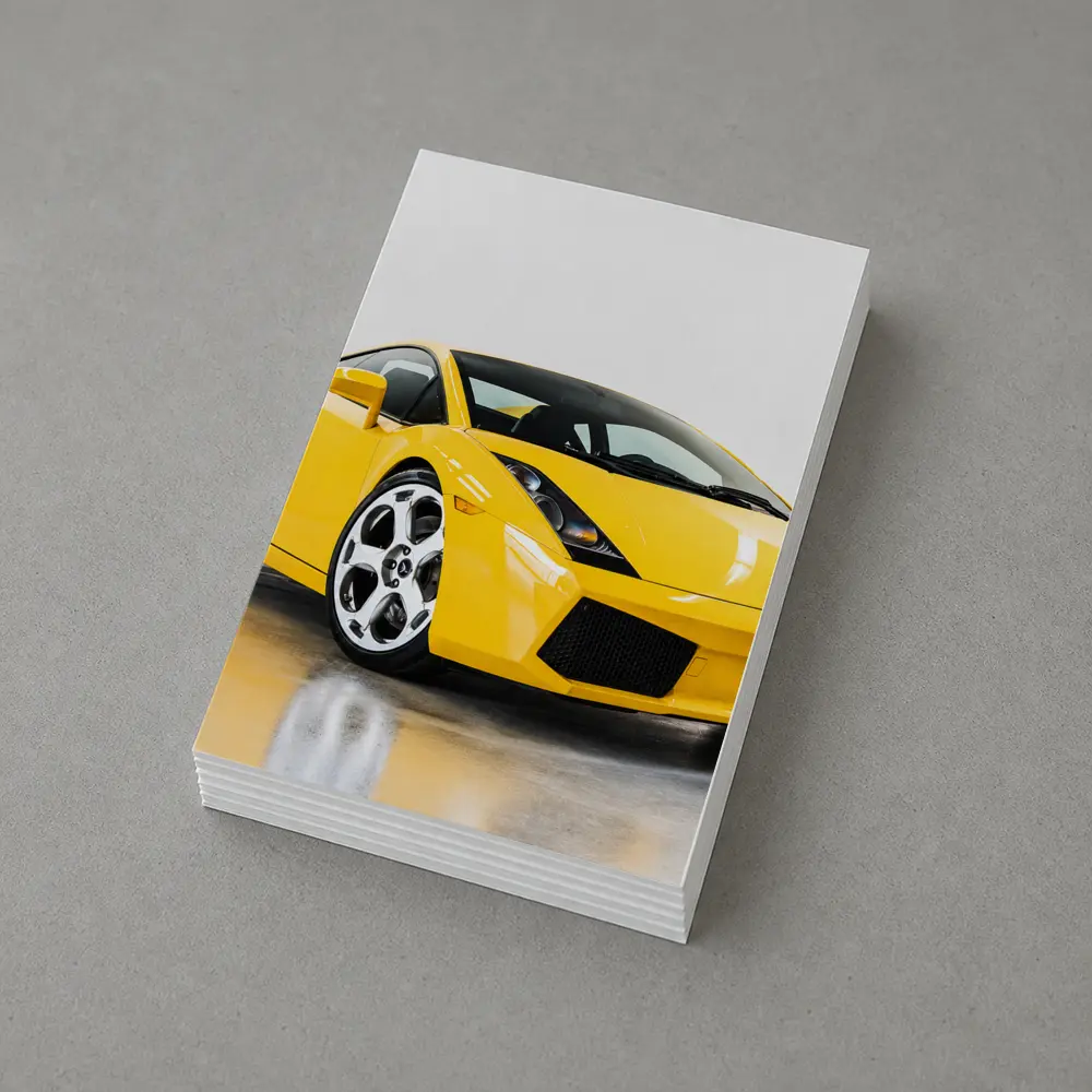 Lamborghini Gallardo Yellow Supercar White Background – Postcards