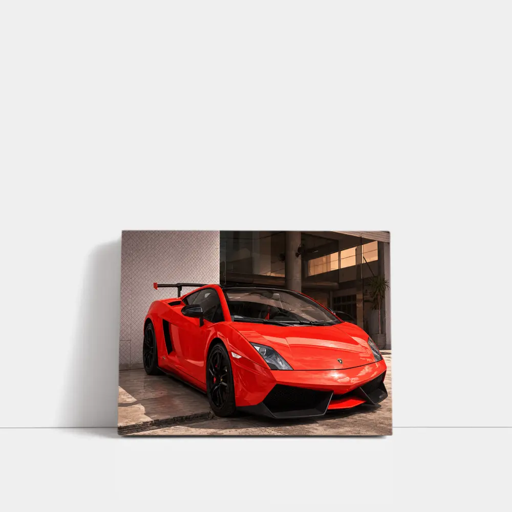 Lamborghini Gallardo Red Supercar Urban Setting – Wall Art