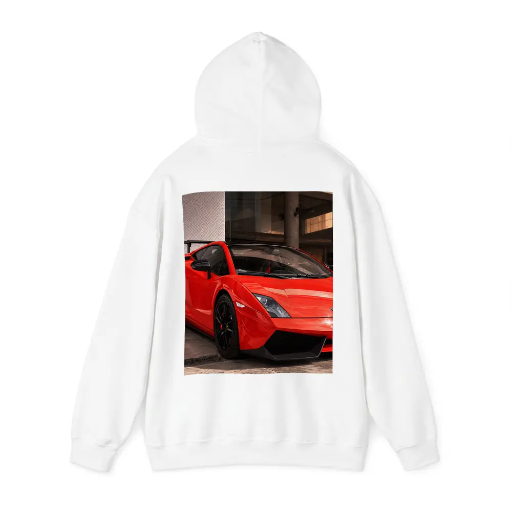 Lamborghini Gallardo Red Supercar Urban Setting – Hoodies